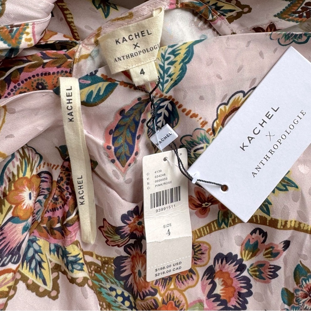 NWT Size 4 - Kachel Flutter-Sleeve Slip Dress - Picture 15 of 16